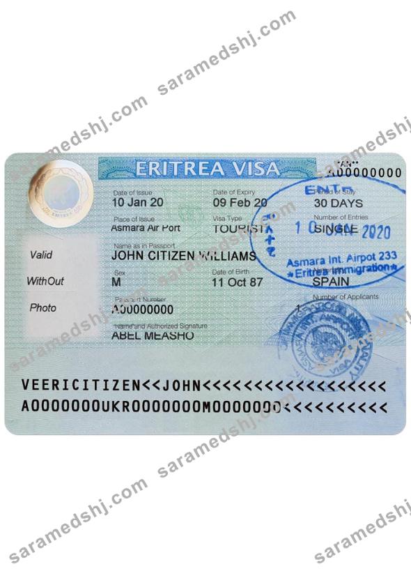 ERITREA visa